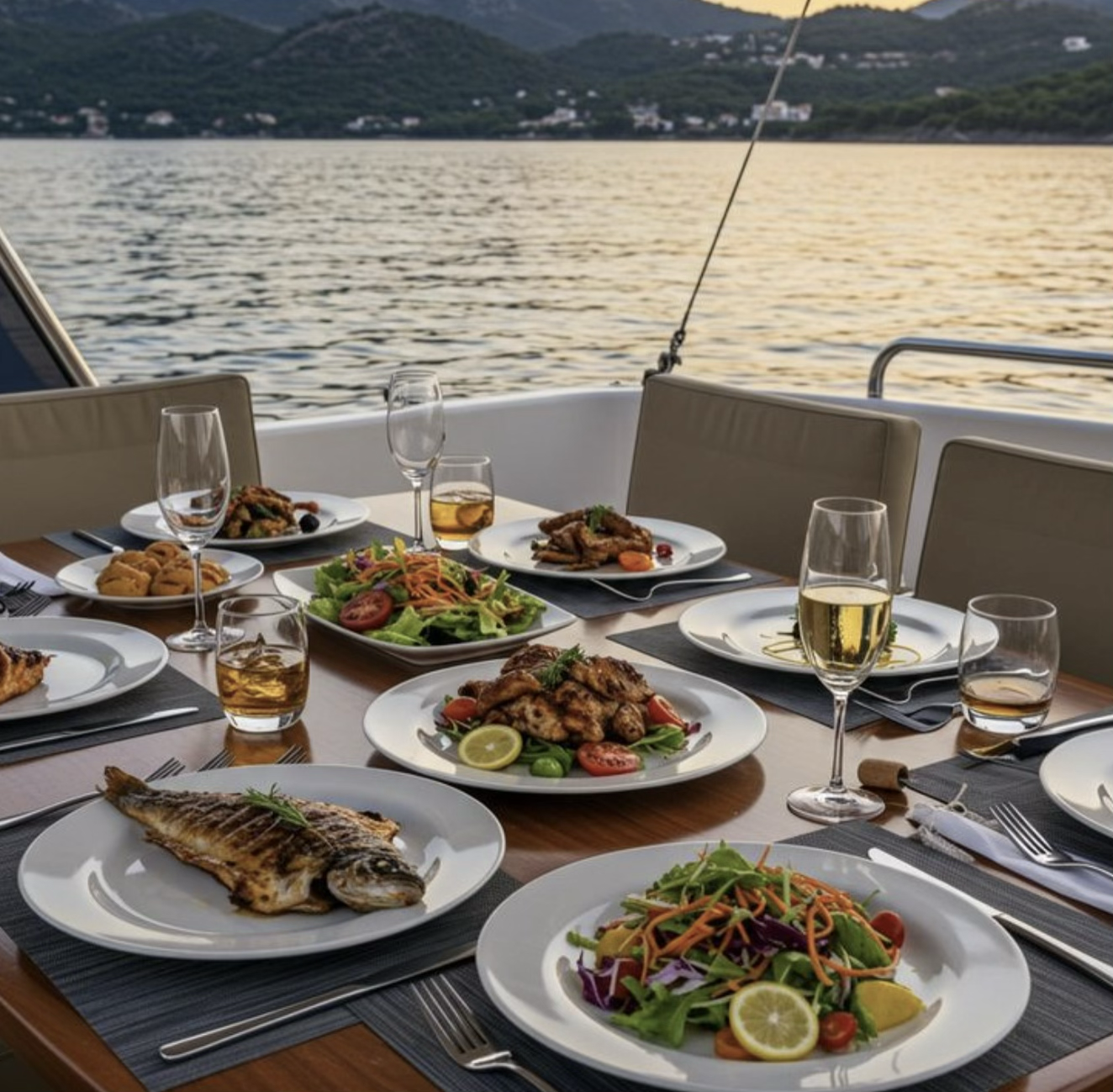Intérieur luxueux d'un yacht